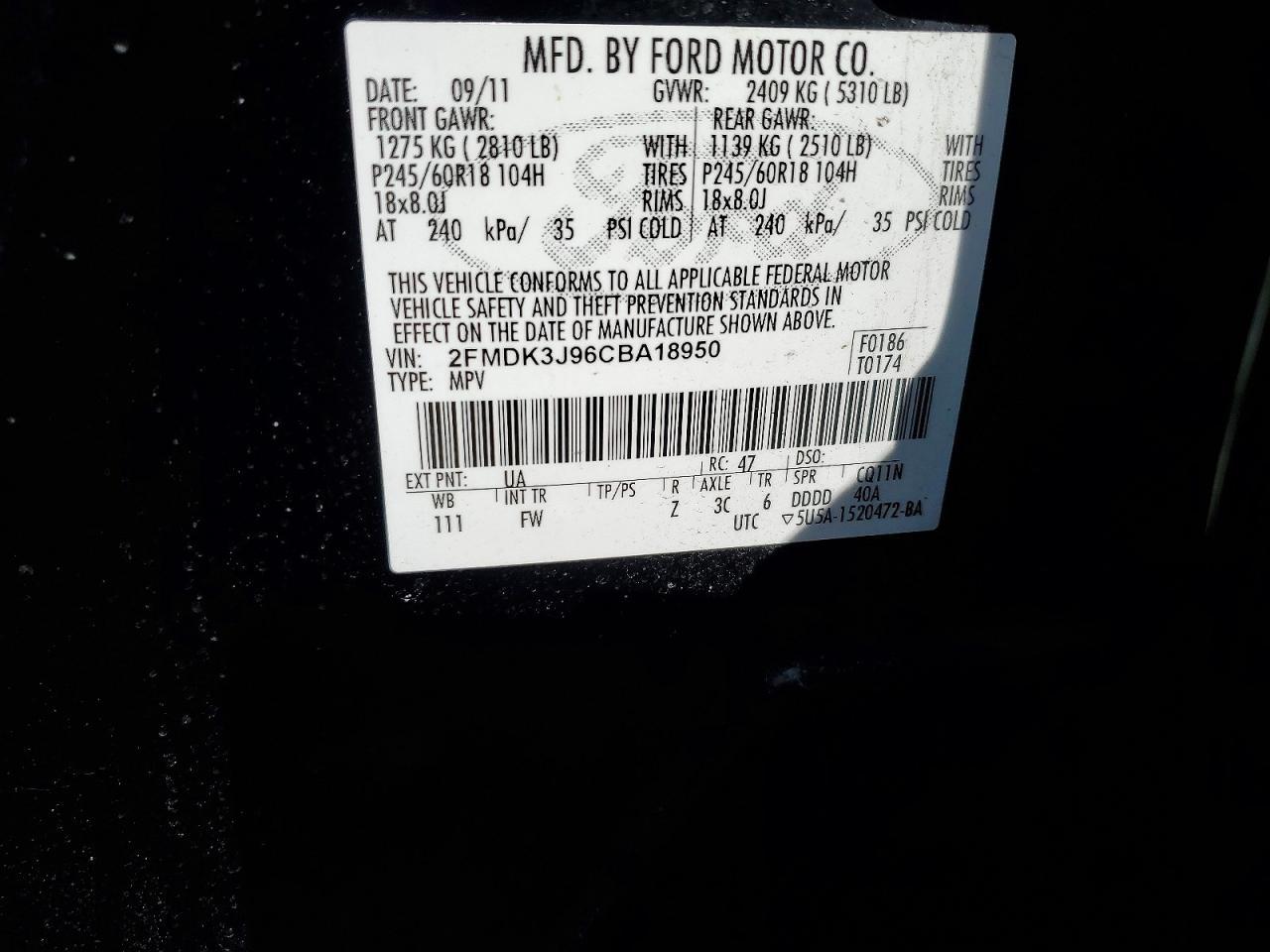 2012 Ford Edge sel