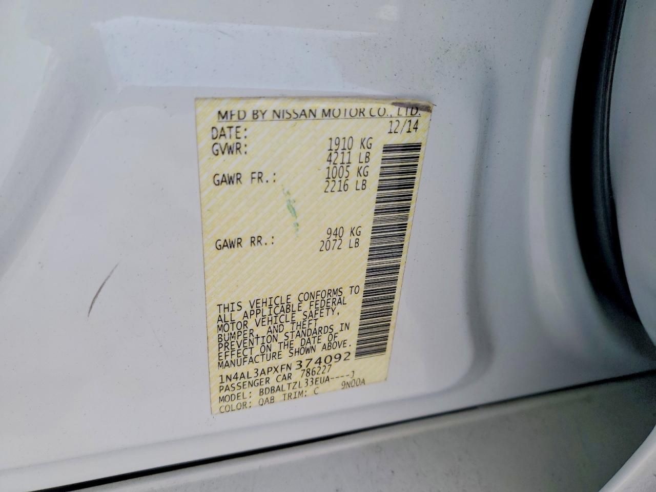 2015 Nissan Altima 2.5