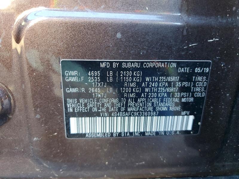 2019 Subaru Outback 2.5i Premium