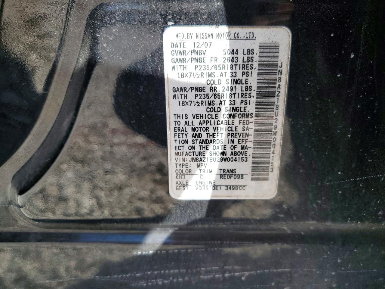 2009 Nissan Murano s