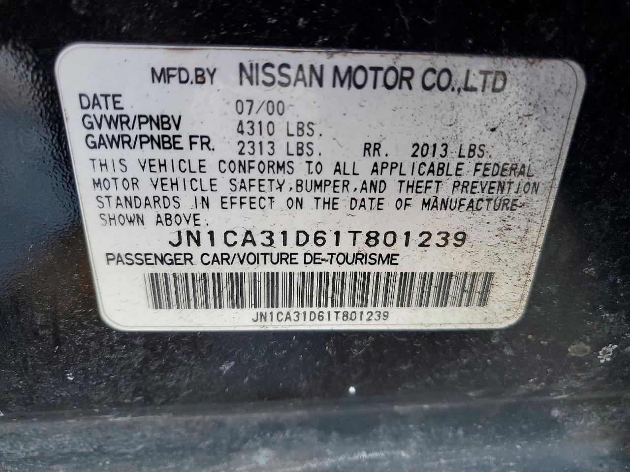 2001 Nissan Maxima gxe