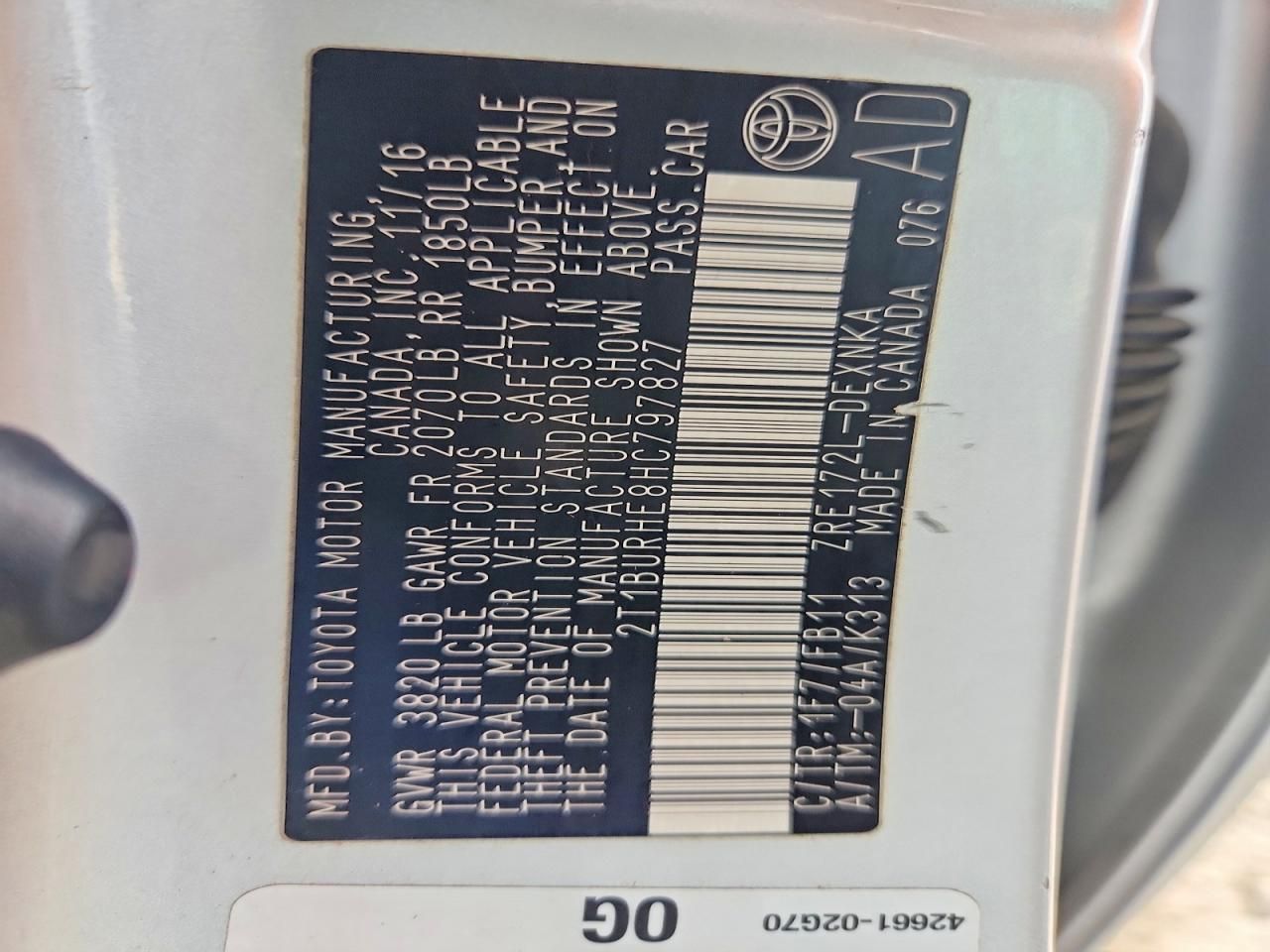 2017 Toyota Corolla l