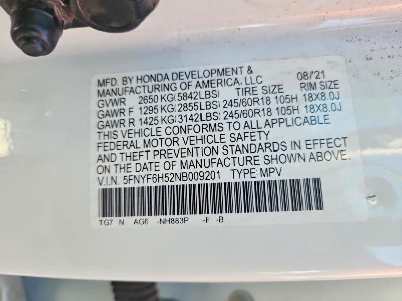 2022 Honda Pilot exl