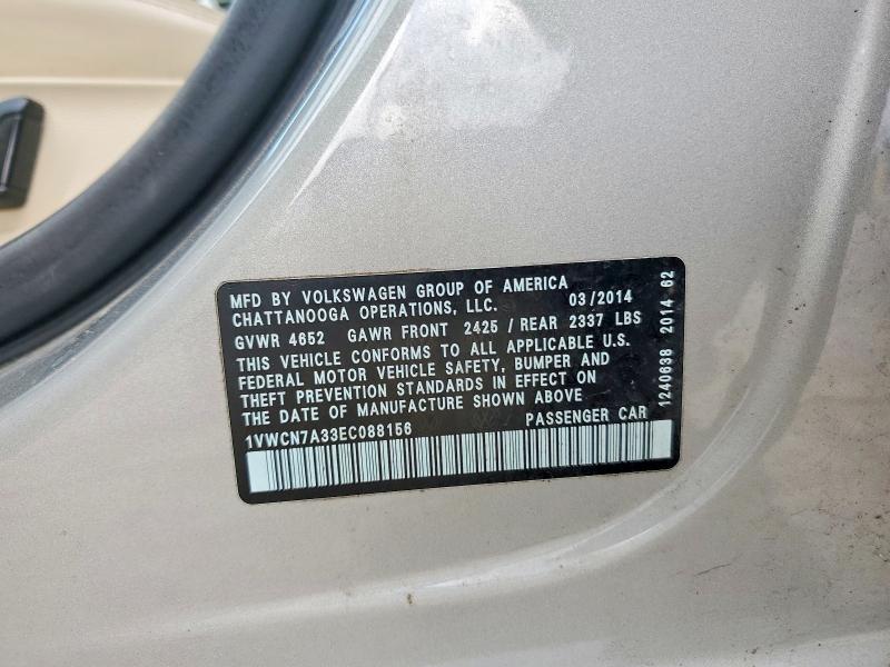 2014 Volkswagen Passat sel