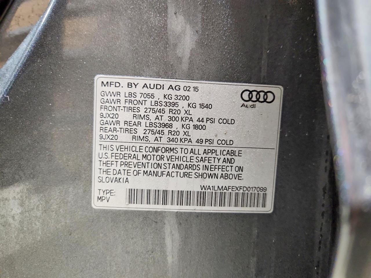 2015 Audi Q7 tdi Premium Plus