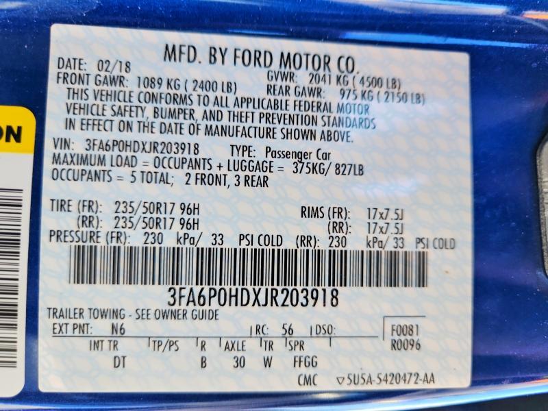 2018 Ford Fusion se