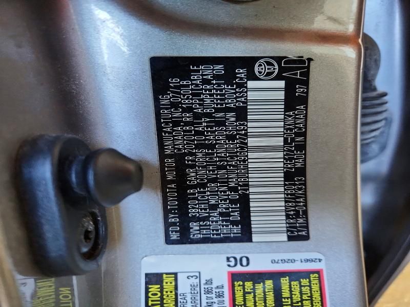 2016 Toyota Corolla l