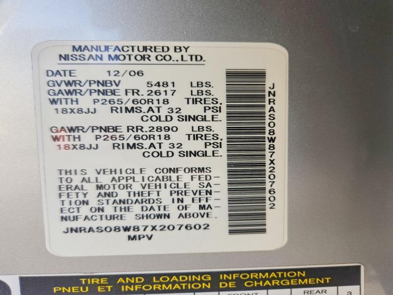 2007 Infiniti Fx35 Base