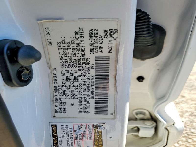 2004 Toyota 4runner SR5