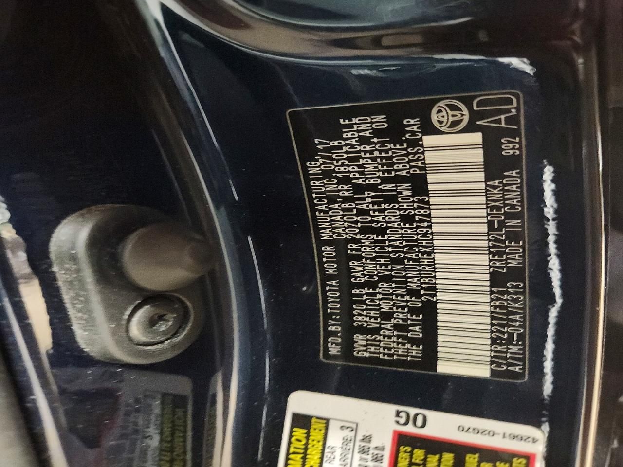 2017 Toyota Corolla l