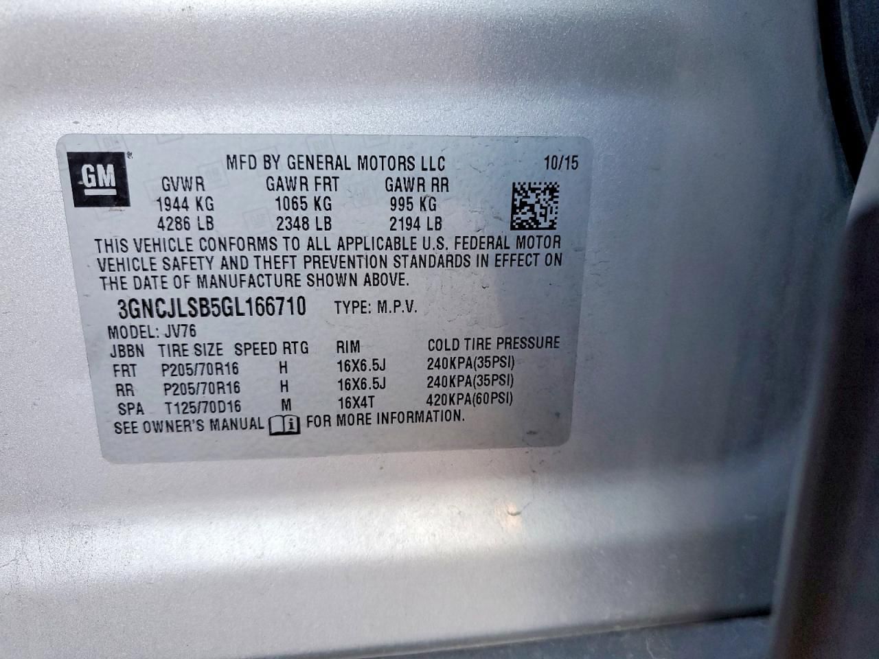 2016 Chevrolet Trax 1LT