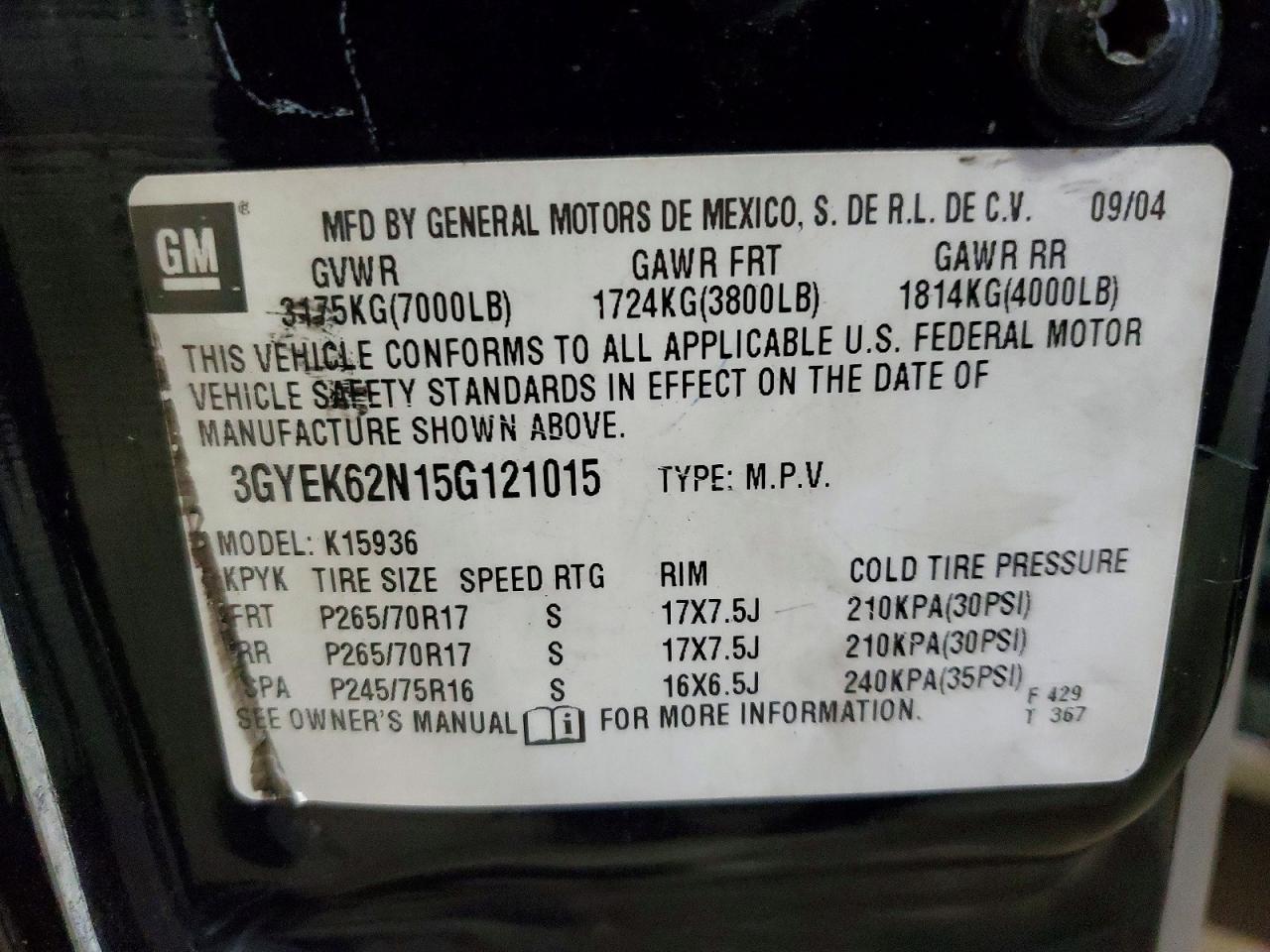 2005 Cadillac Escalade ext