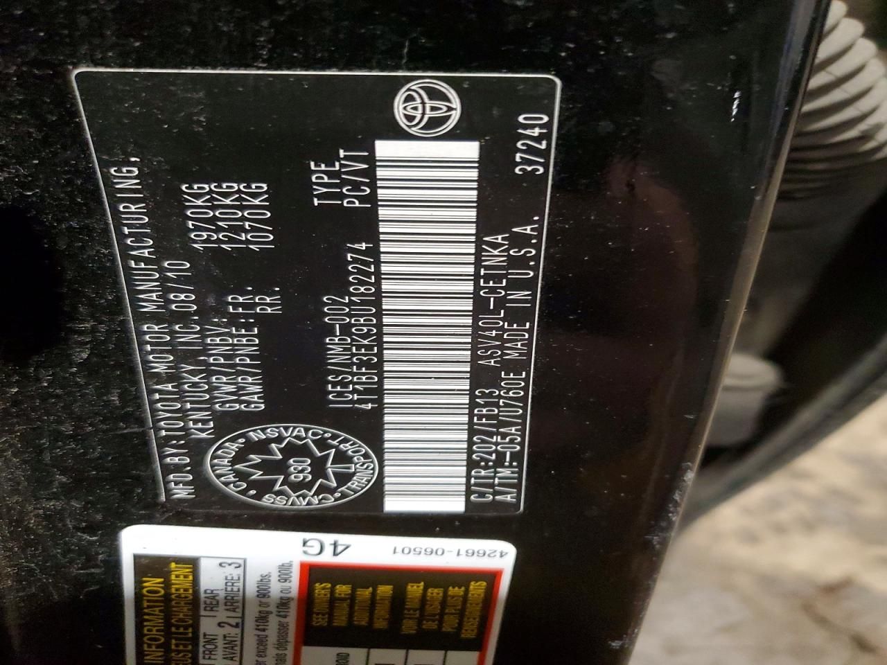 2011 Toyota Camry Base