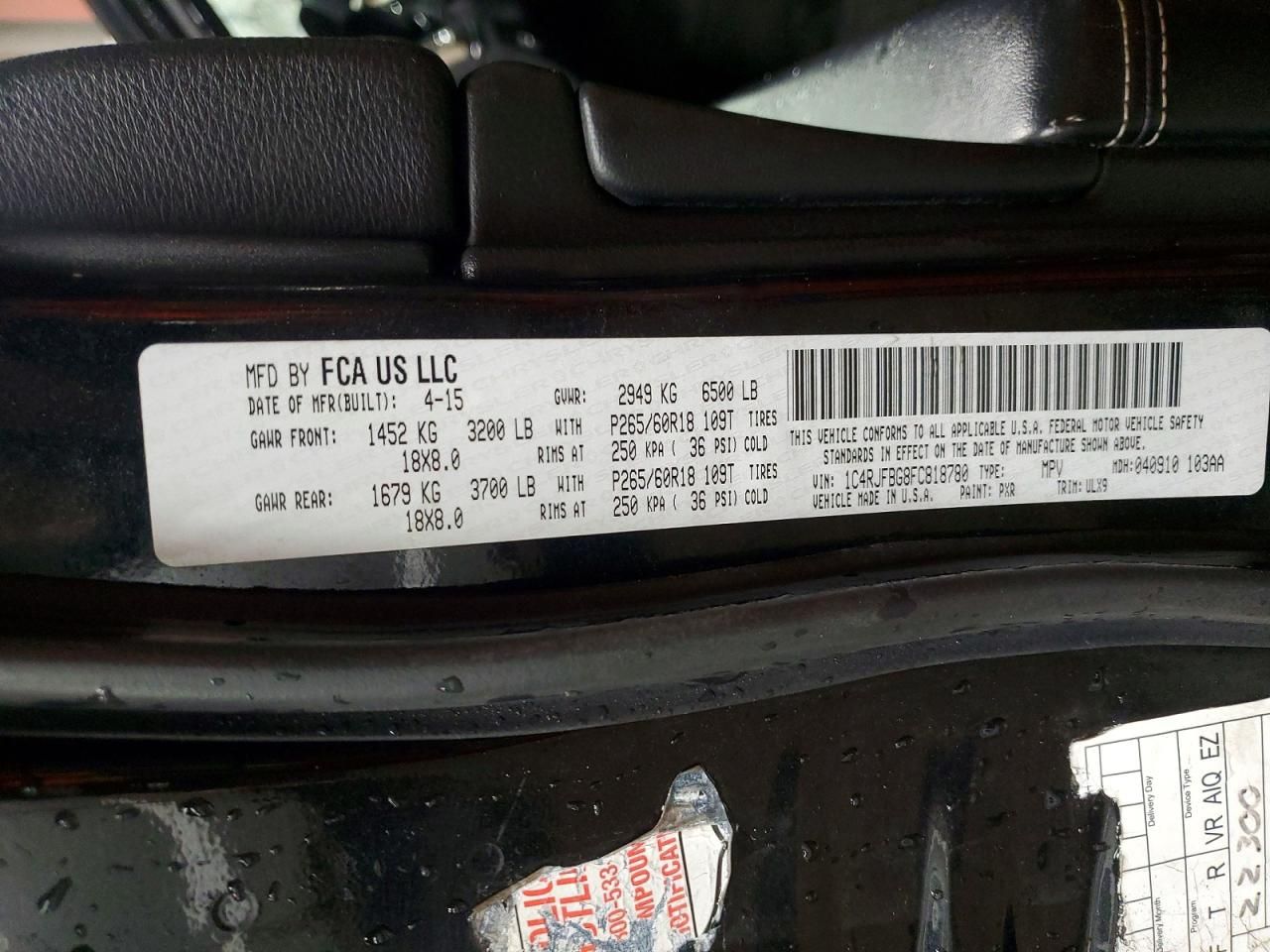 2015 Jeep Grand Cherokee Limited