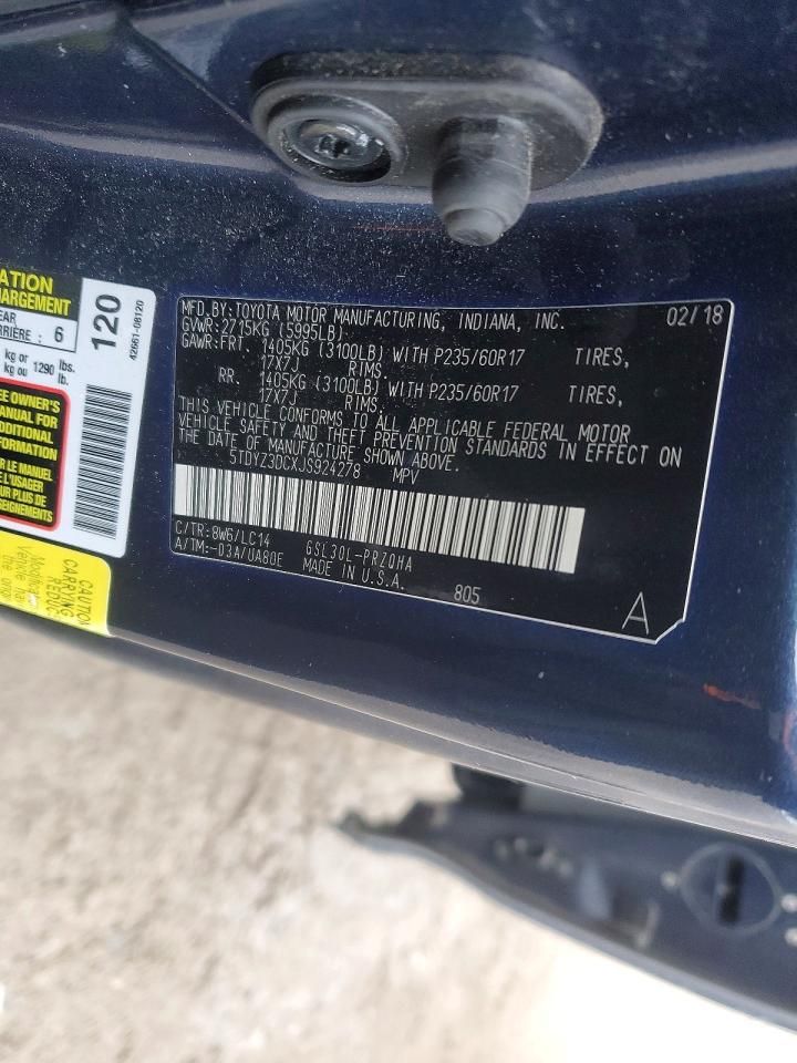 2018 Toyota Sienna xle