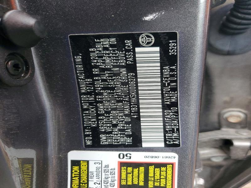 2019 Toyota Camry le
