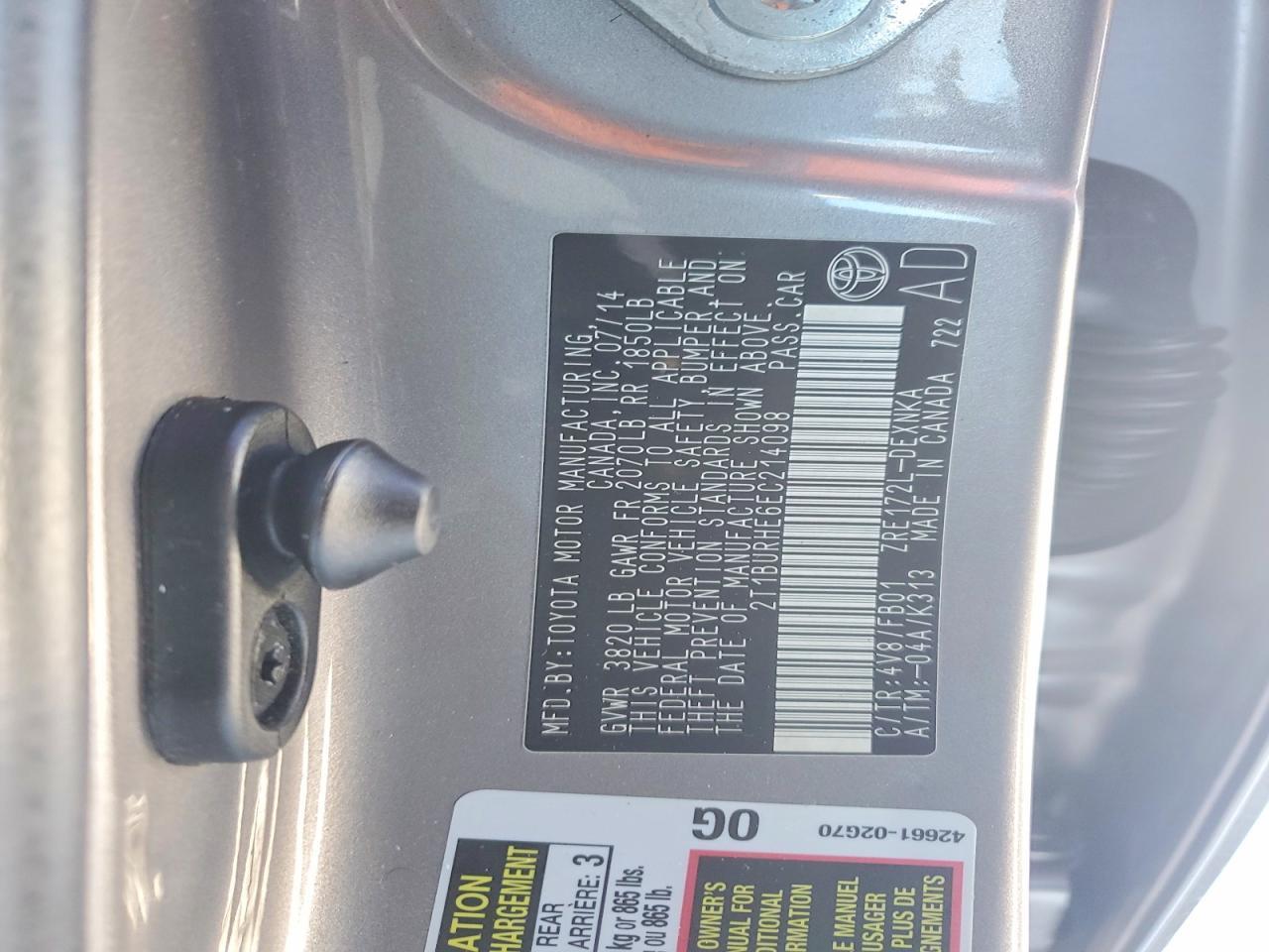 2014 Toyota Corolla Base