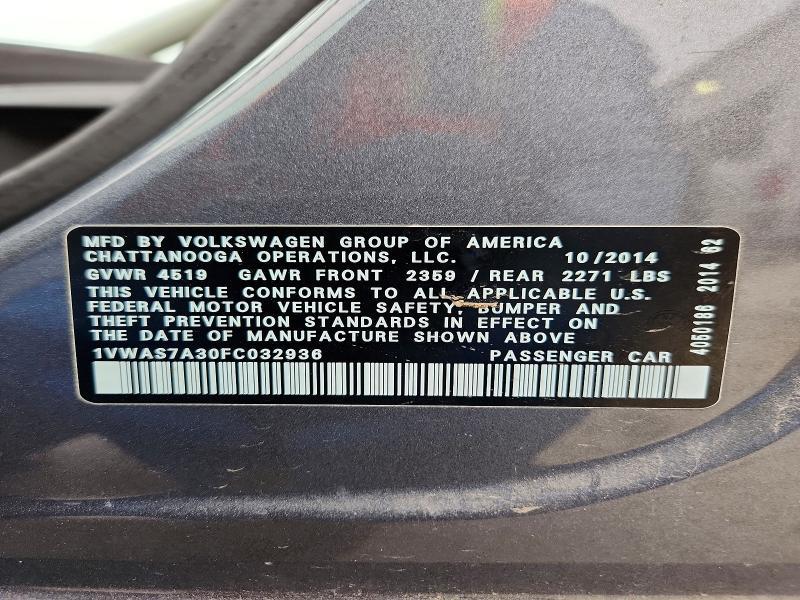 2015 Volkswagen Passat s