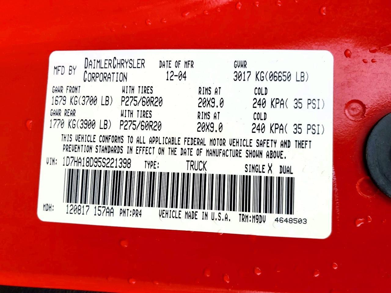 2005 Dodge Ram 1500 st