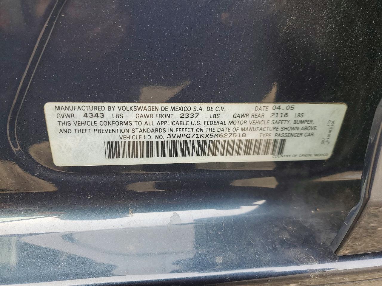 2005 Volkswagen New Jetta Value
