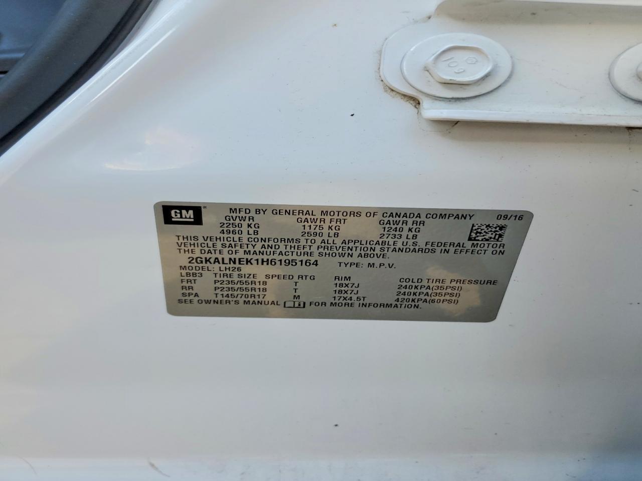 2017 GMC Terrain sle