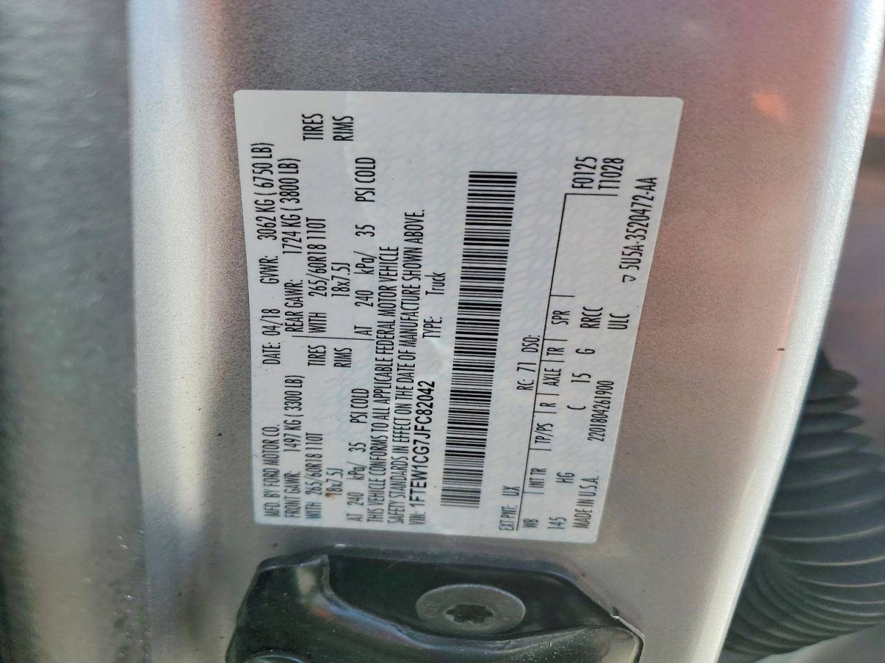 2018 Ford F150 Supercrew