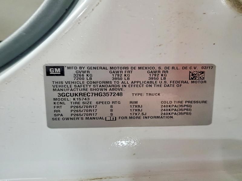 2017 Chevrolet Silverado K1500 lt