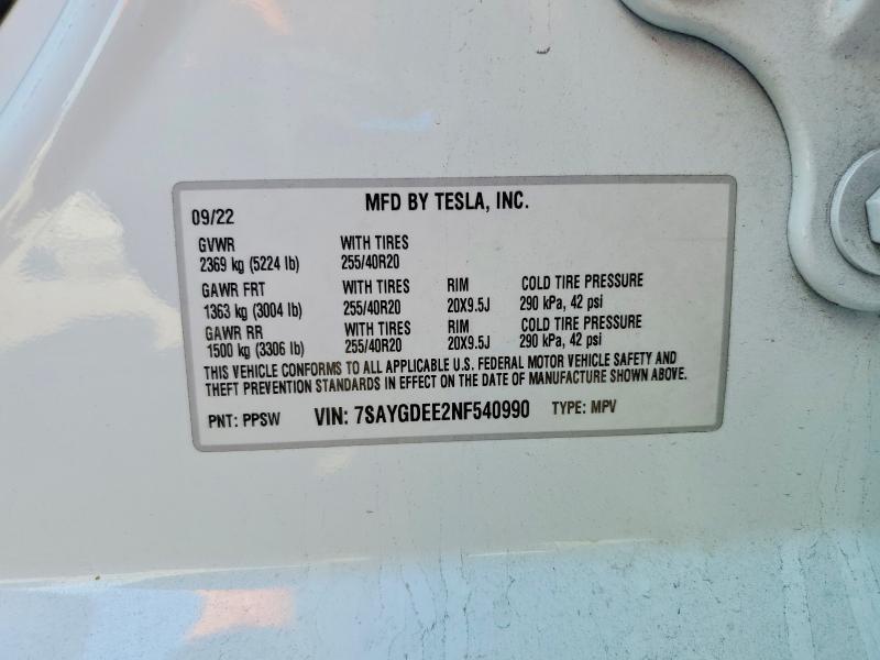 2022 Tesla Model y