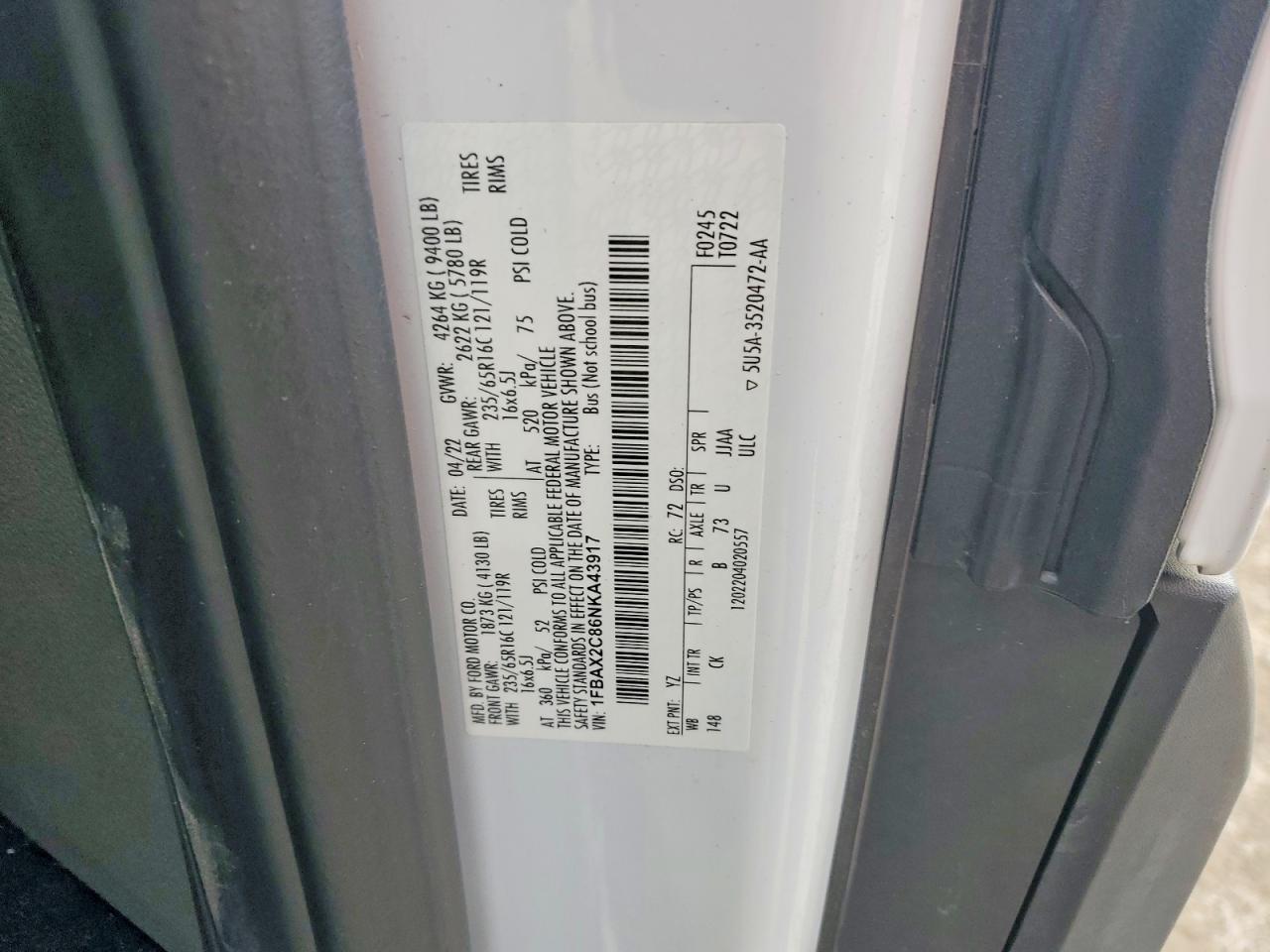 2022 Ford Transit T-350