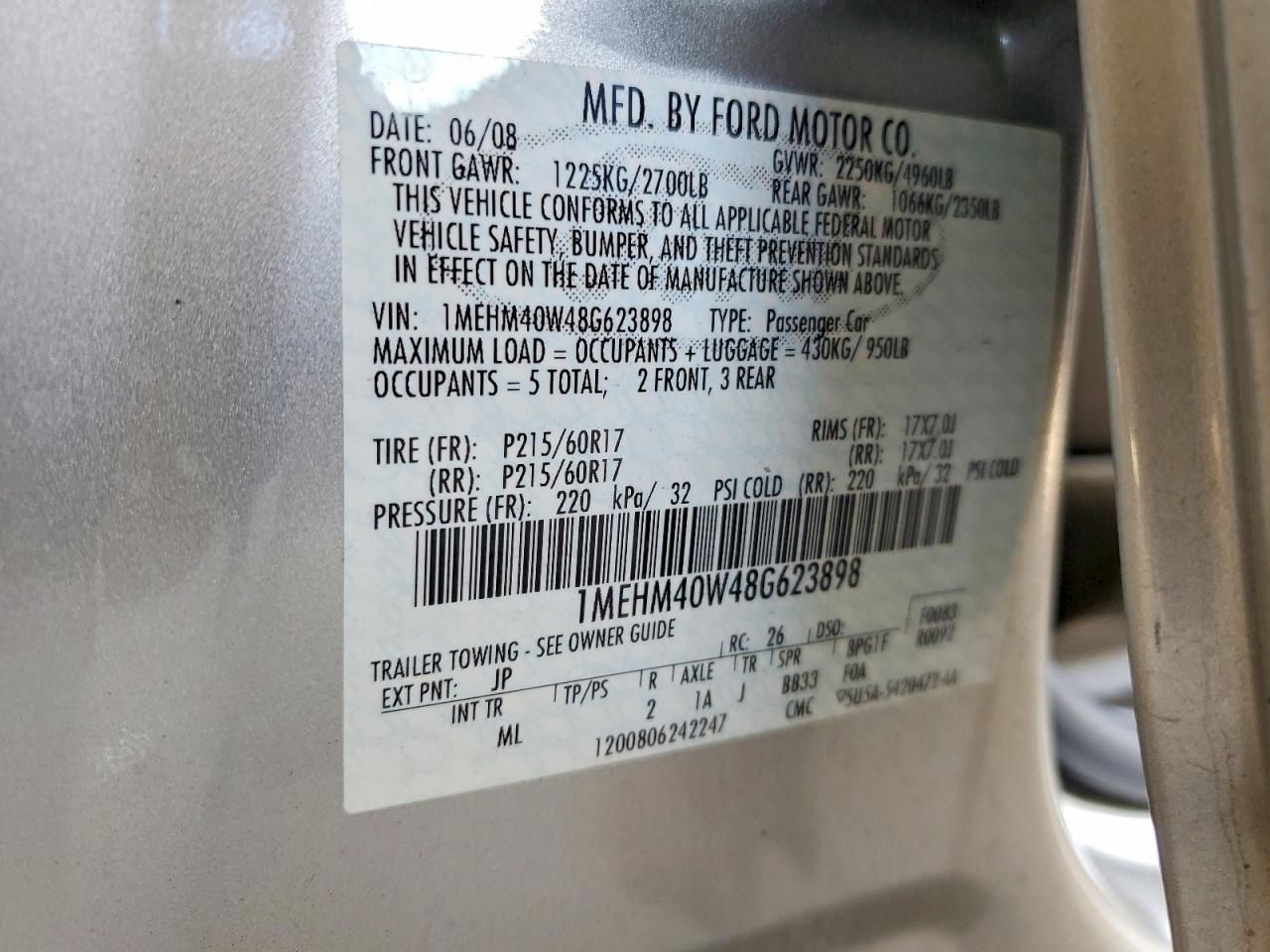 2008 Mercury Sable Luxury