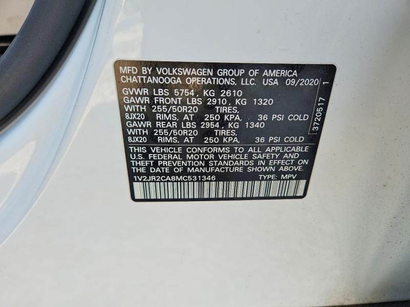 2021 Volkswagen Atlas se