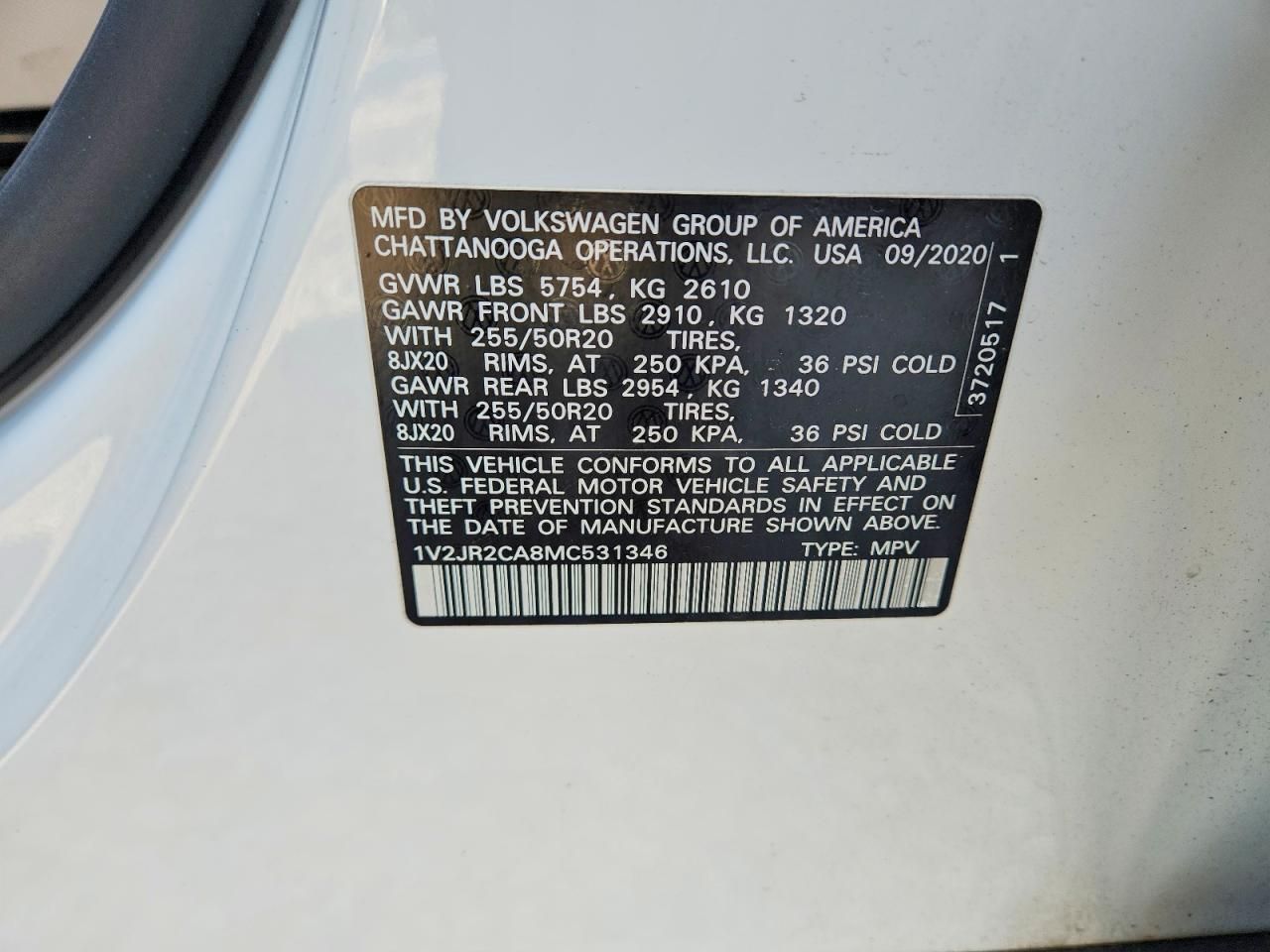 2021 Volkswagen Atlas se