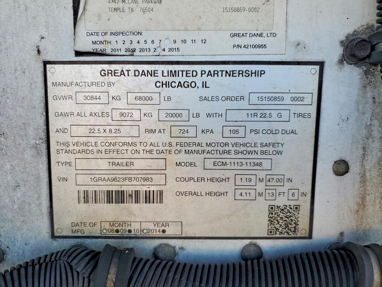 2015 Great Dane Trailer