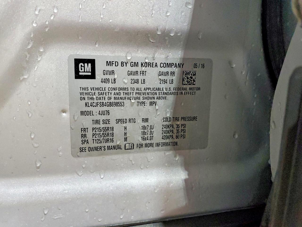 2016 Buick Encore Convenience
