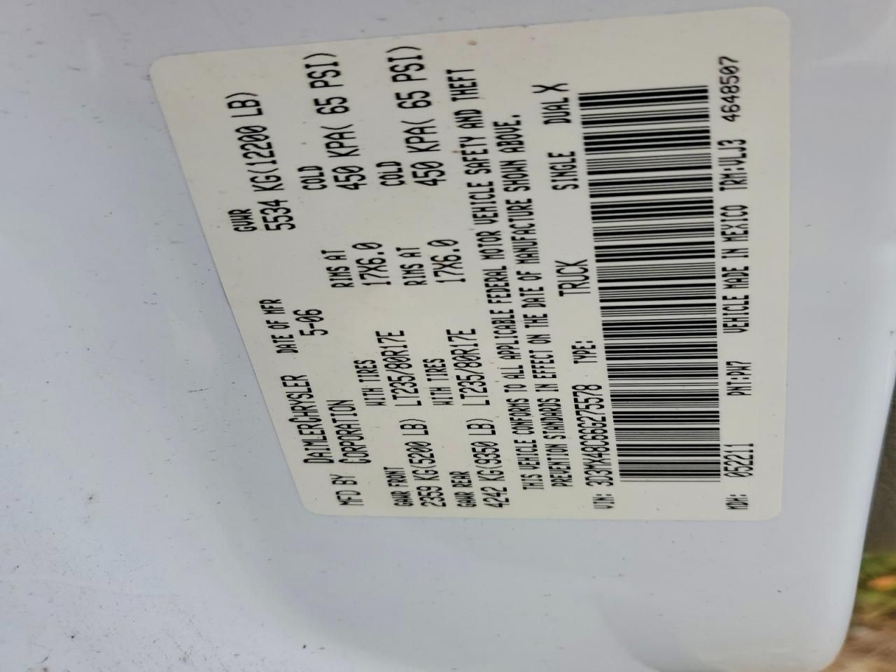 2006 Dodge Ram 3500 st