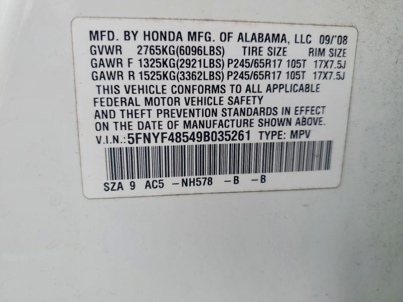 2009 Honda Pilot exl