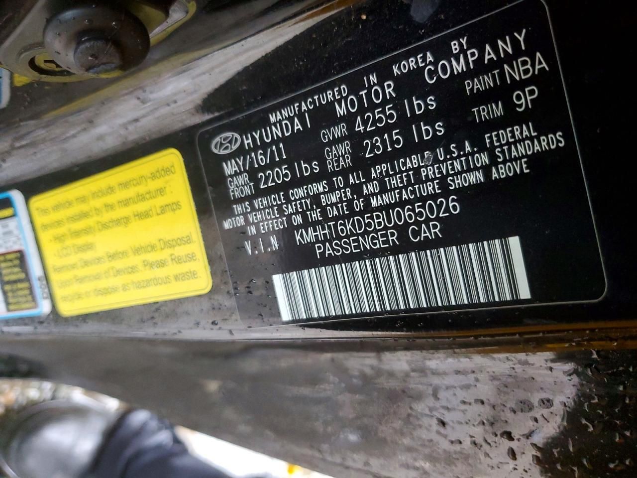 2011 Hyundai Genesis Coupe 2.0t