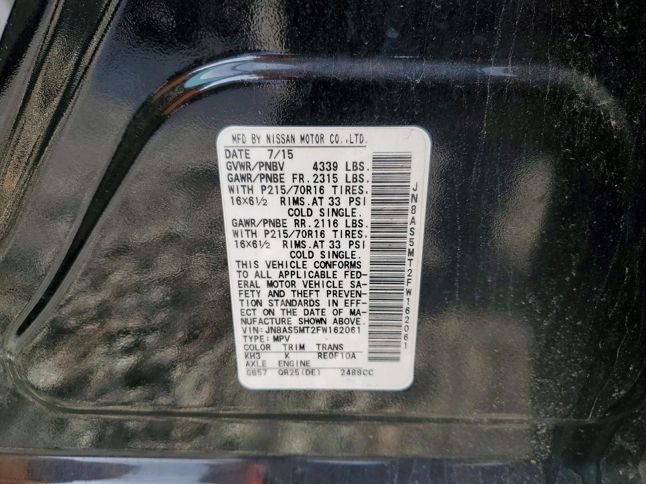 2015 Nissan Rogue Select s