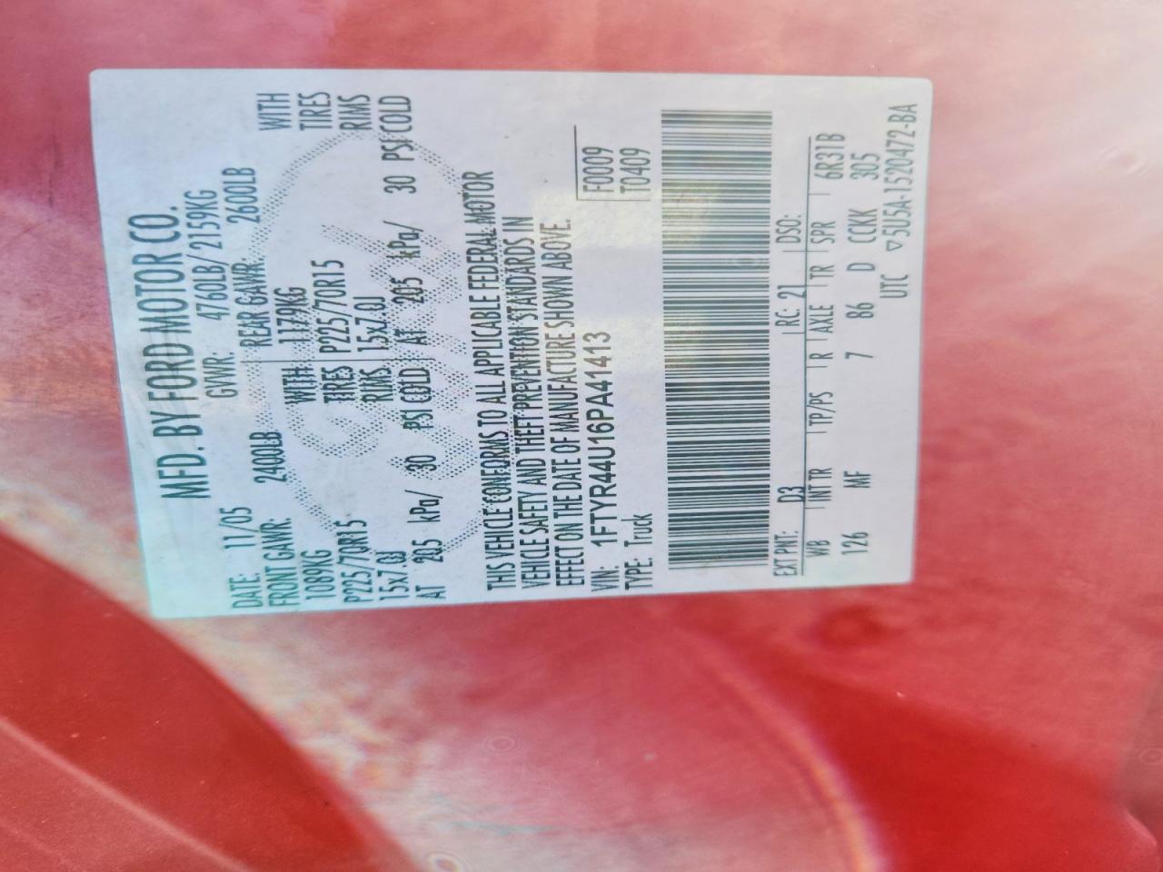 2006 Ford Ranger Super cab