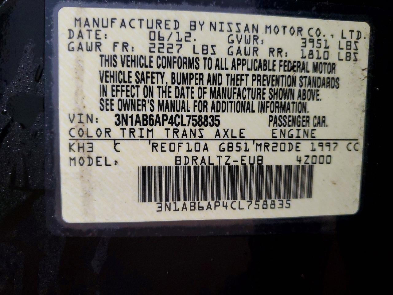 2012 Nissan Sentra 2.0