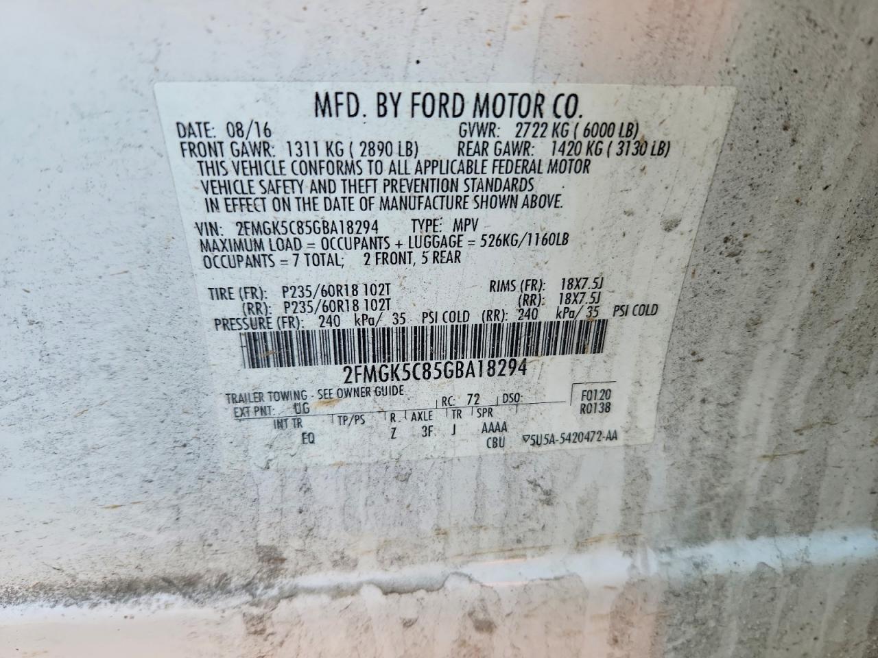 2016 Ford Flex sel