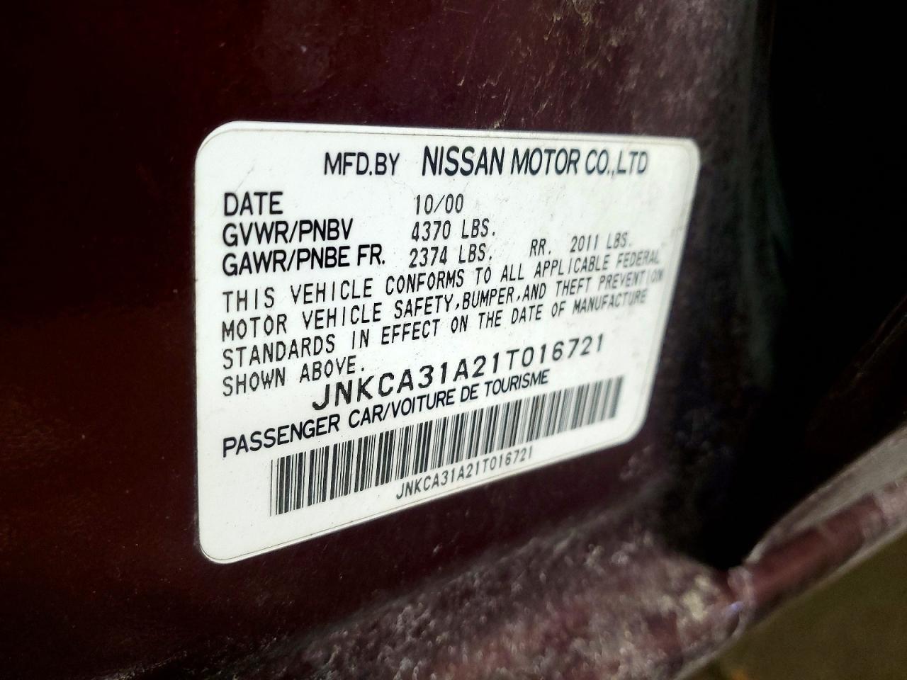 2001 Infiniti I30 Base