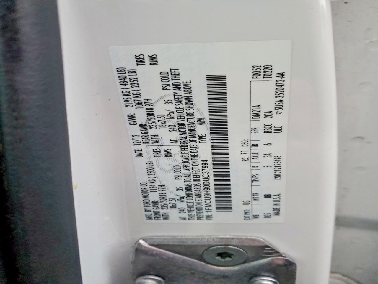 2013 Ford Escape sel