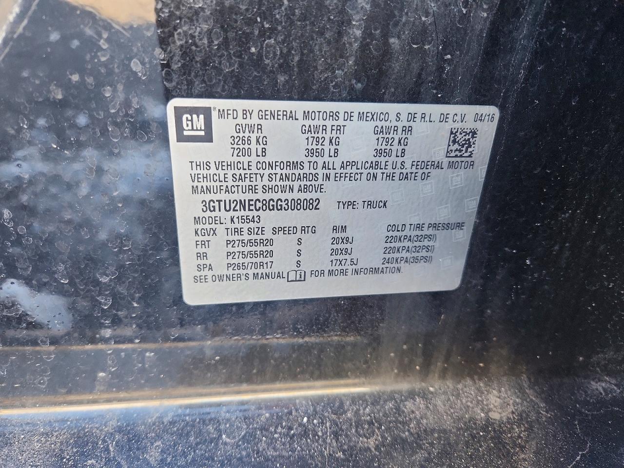 2016 GMC Sierra K1500 SLT