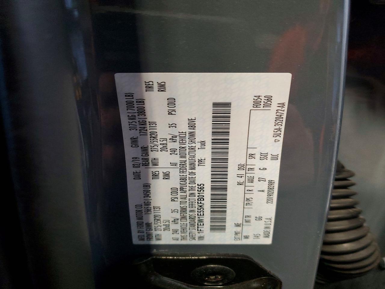 2019 Ford F150 Supercrew