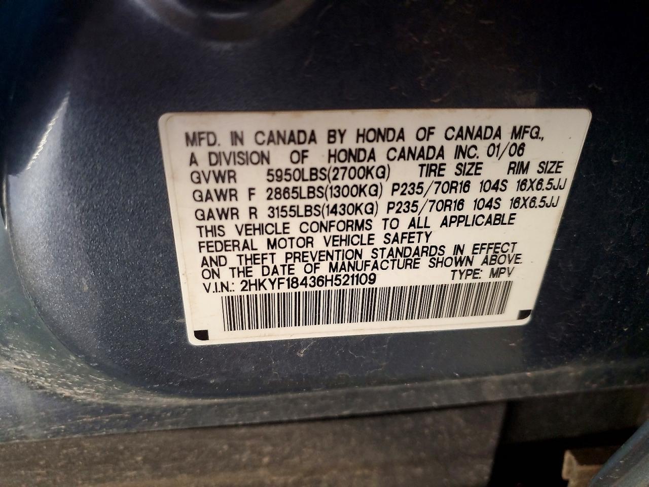 2006 Honda Pilot ex