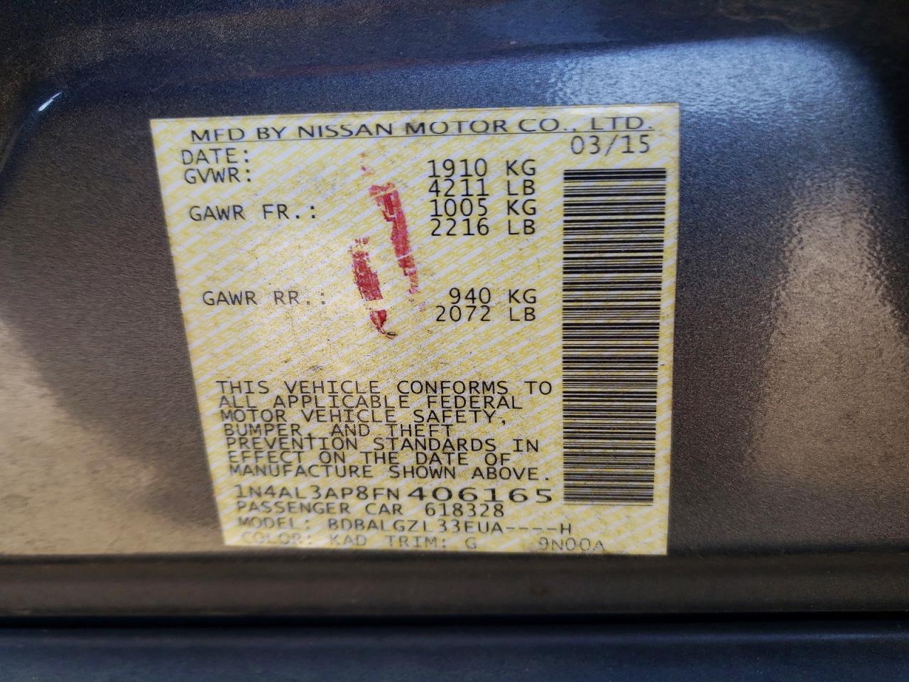 2015 Nissan Altima 2.5