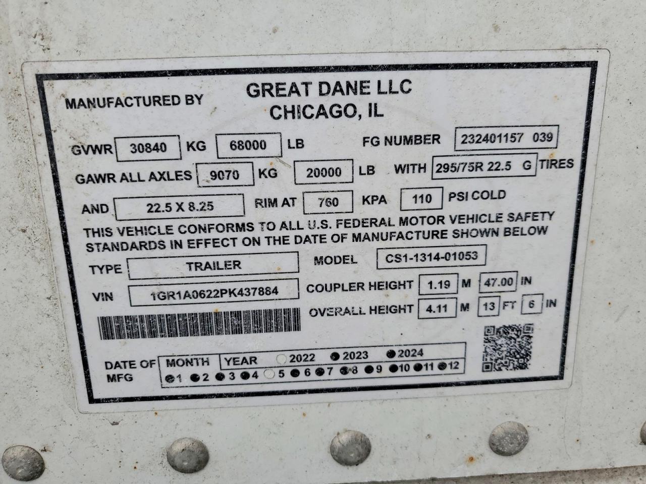 2023 Great Dane 2023 Great Dane 53FT Trail-DRY Van Trailer
