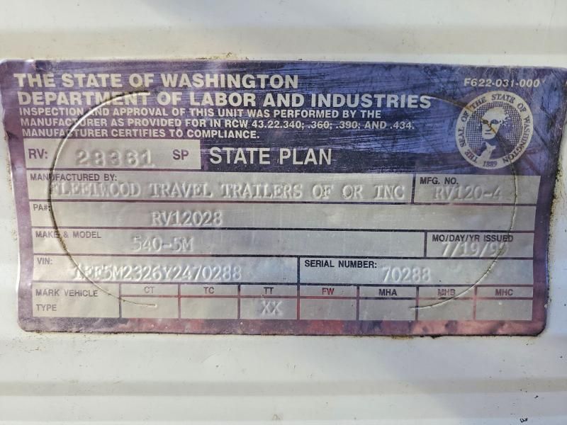 2000 Fleetwood Travel