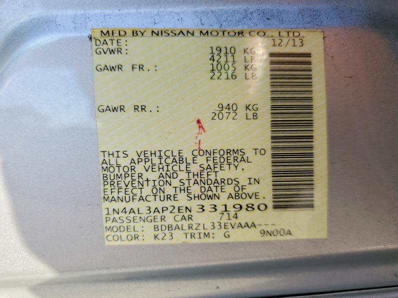 2014 Nissan Altima 2.5 s